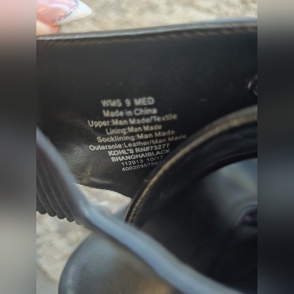 ๐ค Vera Wang Black Chunky heel open toe booties heels size 9 - Picture 8 of 11